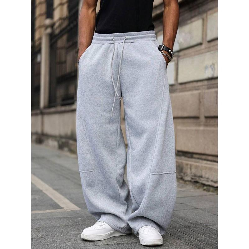 Men's High-Waisted Straight Trousers – Lightweight Bamboo Fabric, Cropped Fit