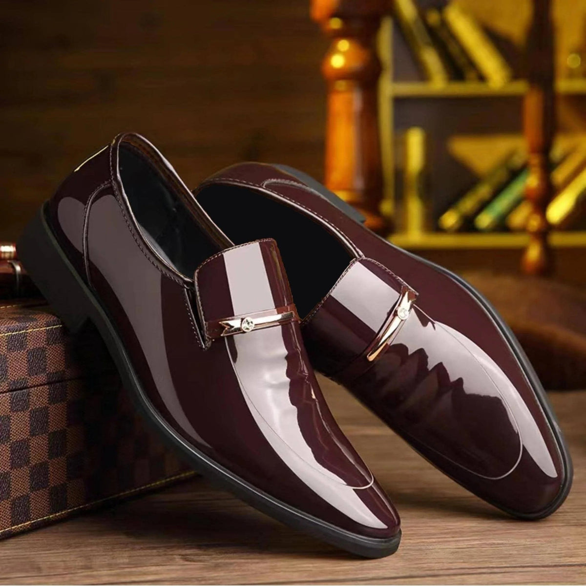 Men's Patent Loafers – Pointed Slip-Ons