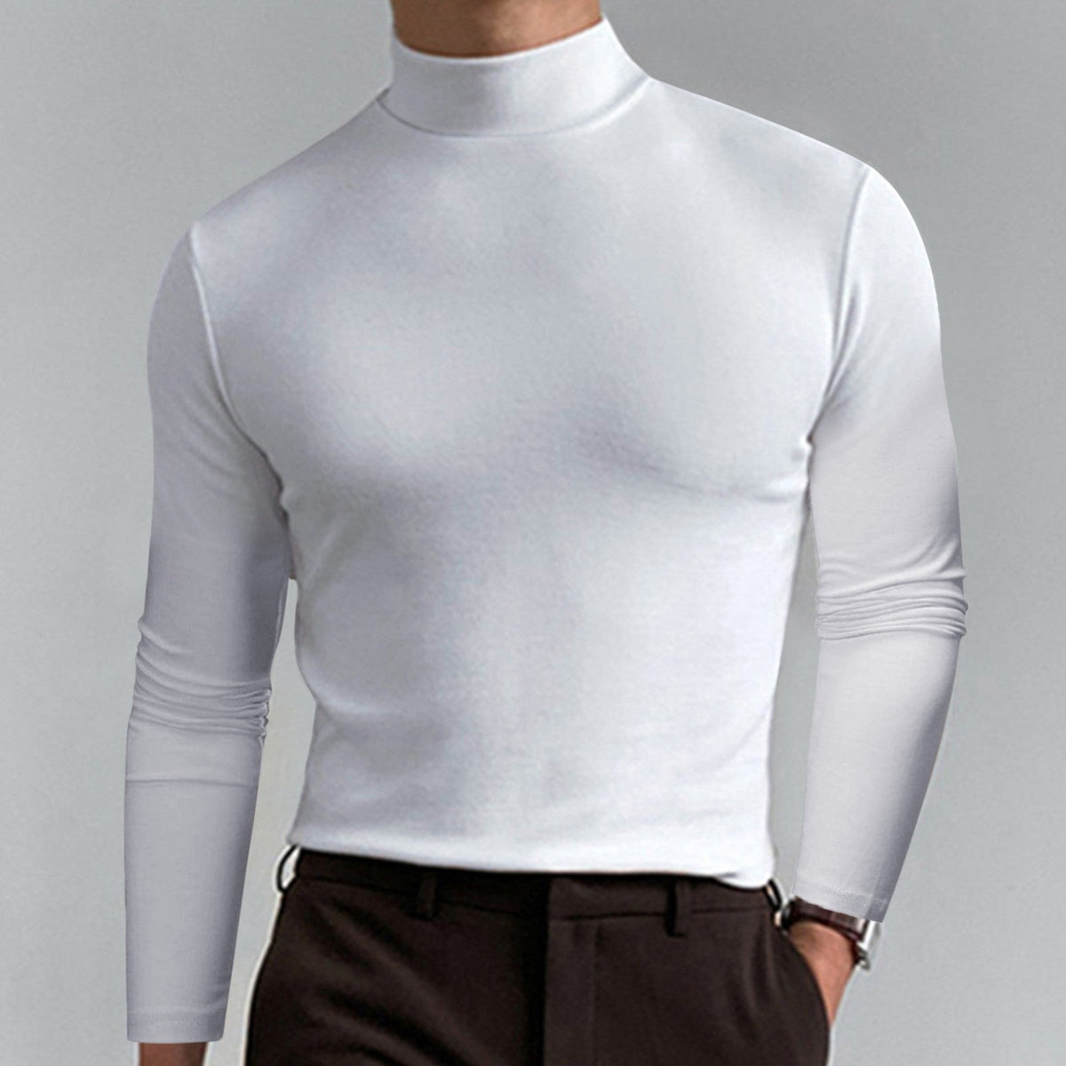 Men's Turtleneck T-Shirt – Classic-Fit Long Sleeve