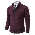 Men's Cardigan – Structured Thick Knit, Relaxed Fit
