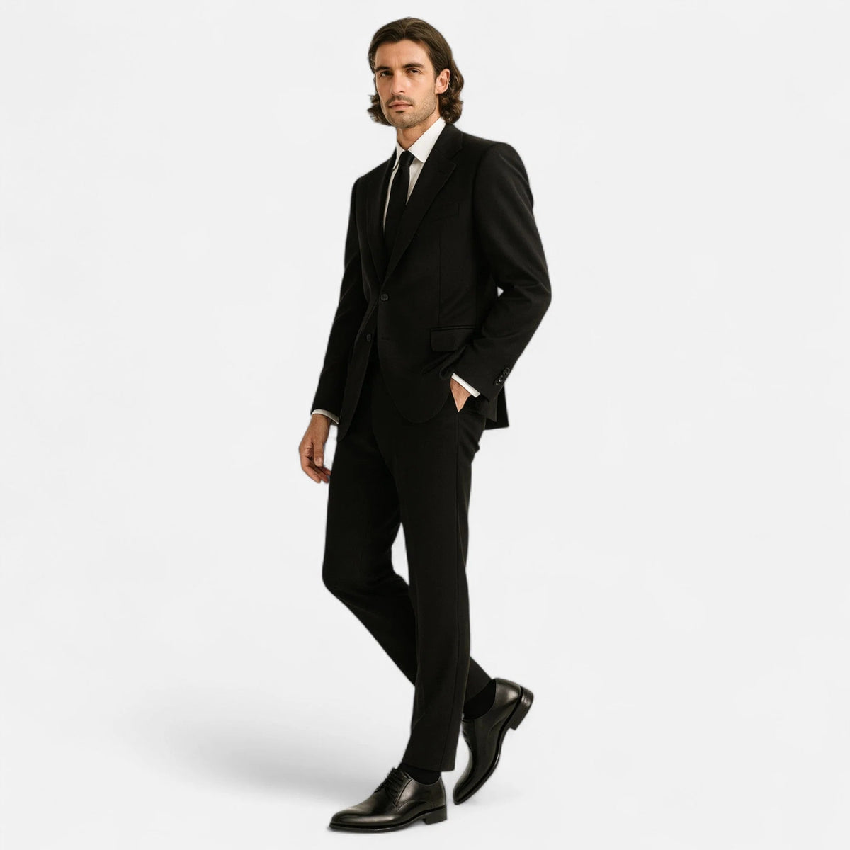 Men's Cowhide Leather Derby Shoes – Classic Laces and Comfort
