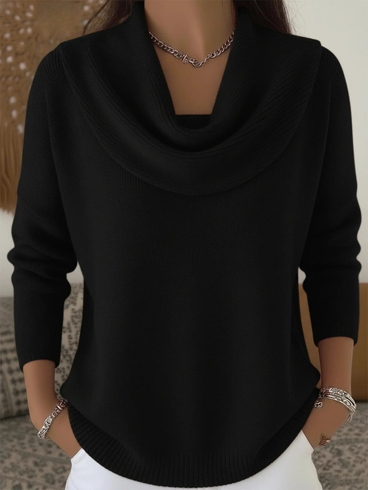 Women's Thick Sweater Relaxed Fit – Soft Casual Knitwear