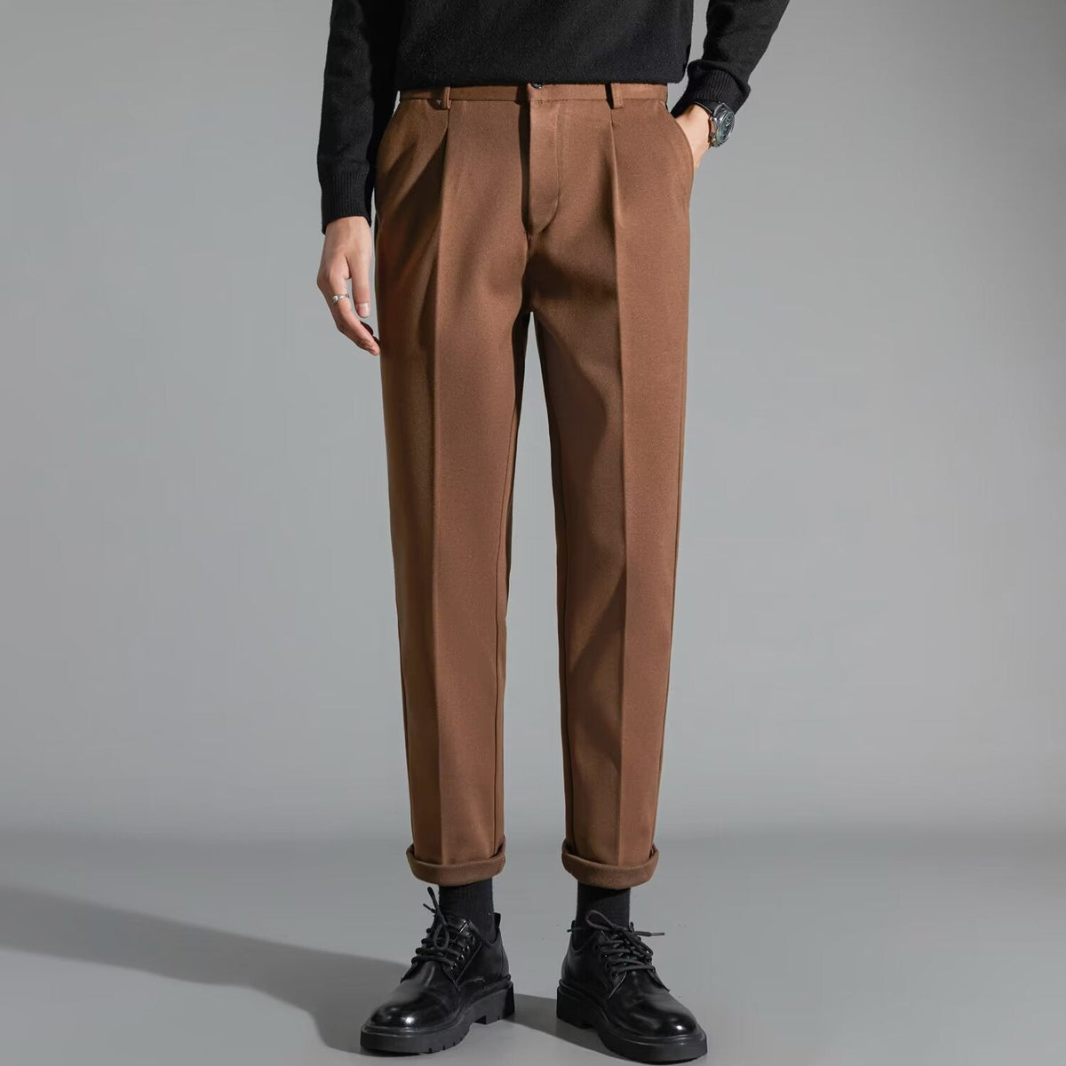 Men's Corduroy Trousers - Tailored Straight Fit