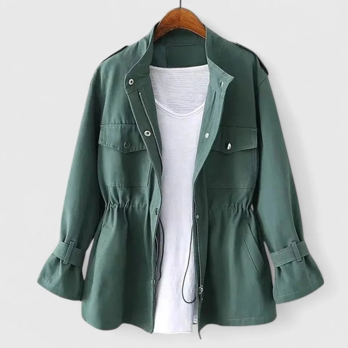 Women's Trench Coat with a Modern Silhouette - Defined waist and urban elegance