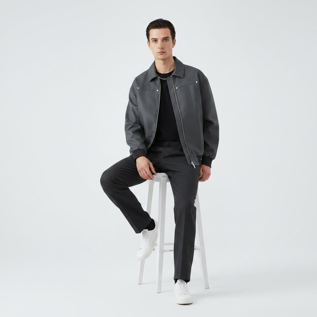 Men’s Retro Coat with Notched Lapel – Iconic American Style