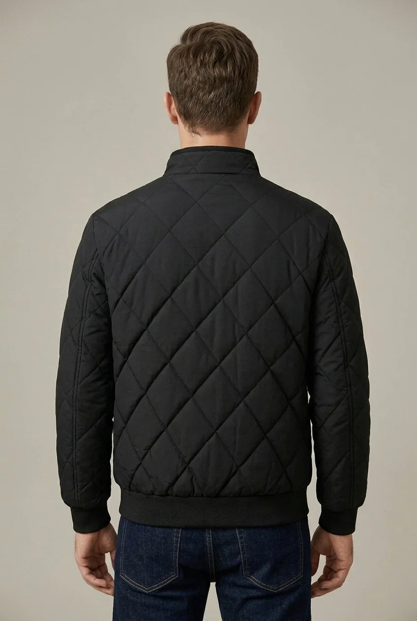 Men's Cardigan Jacket with Stand Collar – Soft Fleece Interior