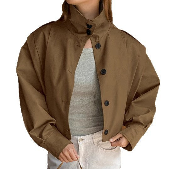 Men's Coat with Notched Lapel – Minimalist Single-breasted Cut