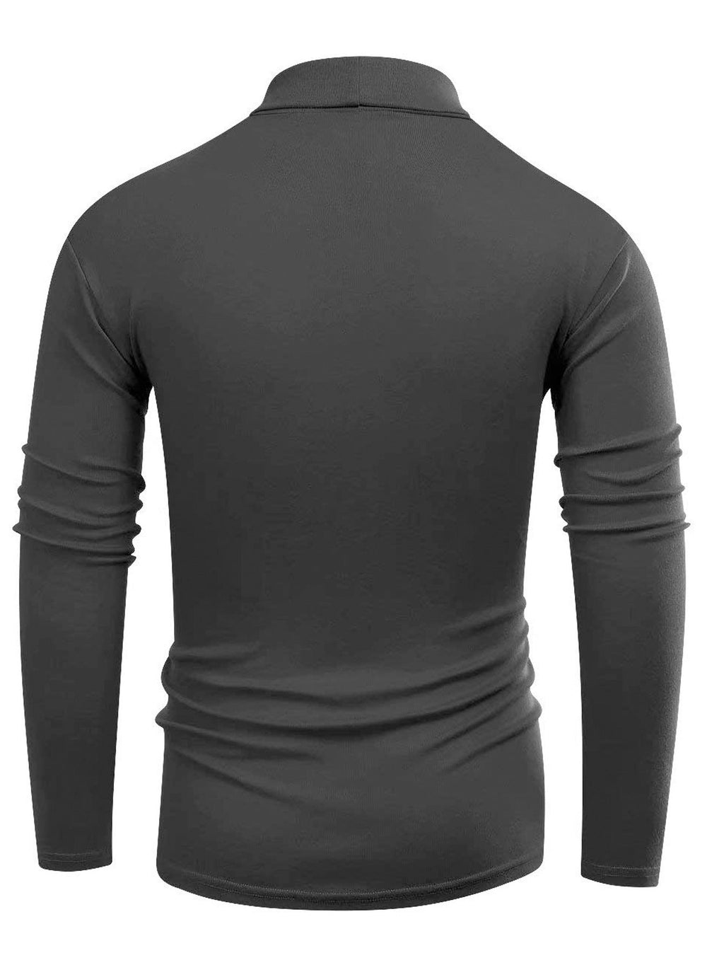 Men's Long-Sleeved Top with Funnel Neck – Warm Fleece Interior