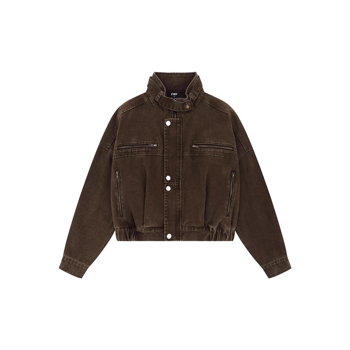 Men's Vintage Biker Jacket – Fitted Cropped Distressed Look