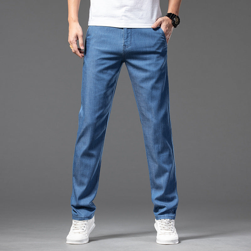 Men's Lyocell Trousers – Lightweight Relaxed Straight Fit