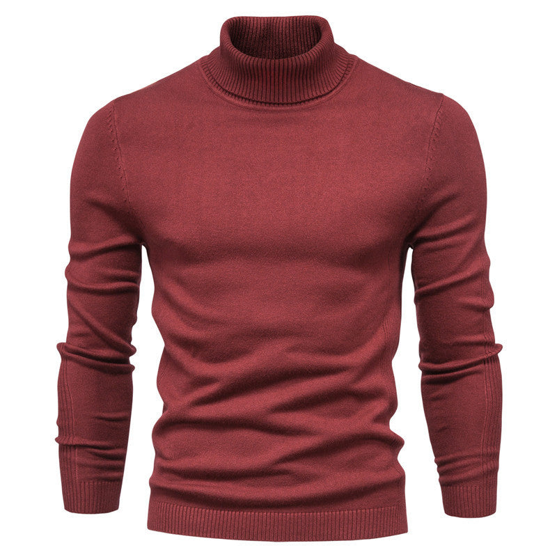 Men's Roll-Neck Sweater – Elegant Slim-Fit Knitwear