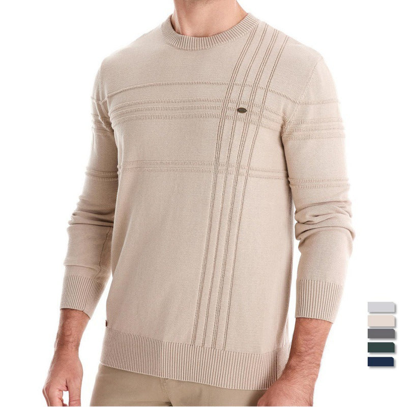 Men's Cotton Crew-Neck Sweater – Timeless Slim Fit