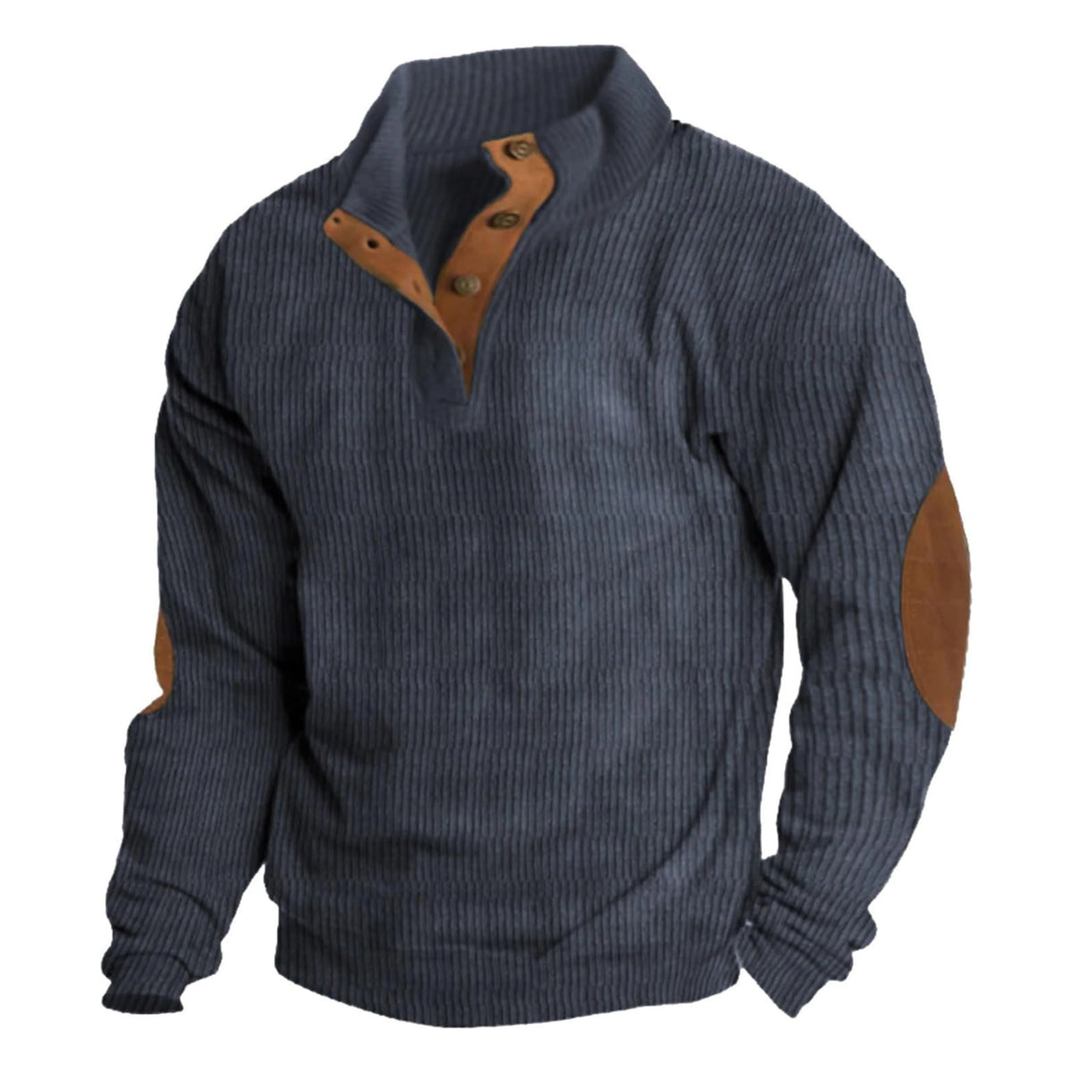 Men's Casual Mock-Neck Sweater - Long Sleeves, Relaxed Fit