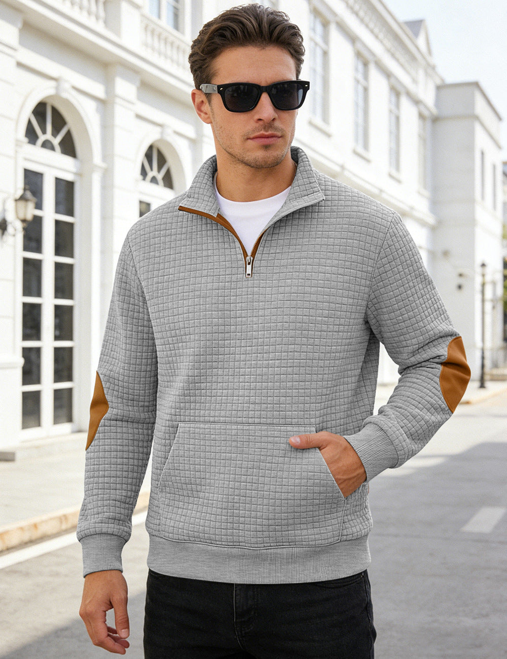 Men's Sweater – Relaxed Fit, Casual Style with Patch Pocket