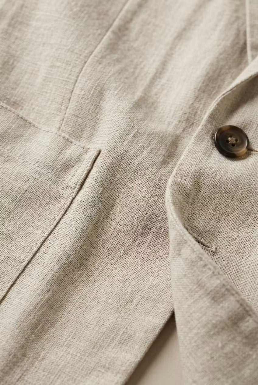 Men's Blended Linen Costume – Casual Summer Fit