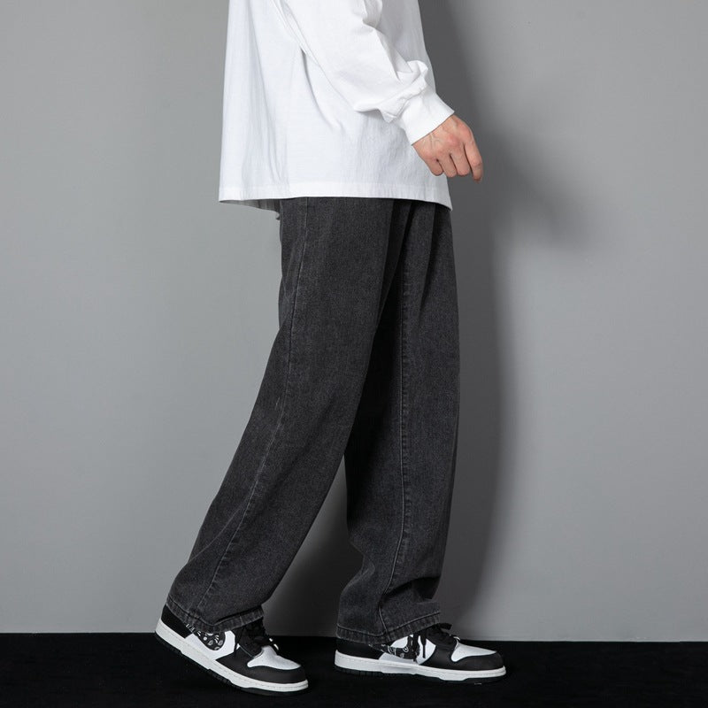 Men's Straight-Leg Jeans – Slimming Effect Mid-Rise