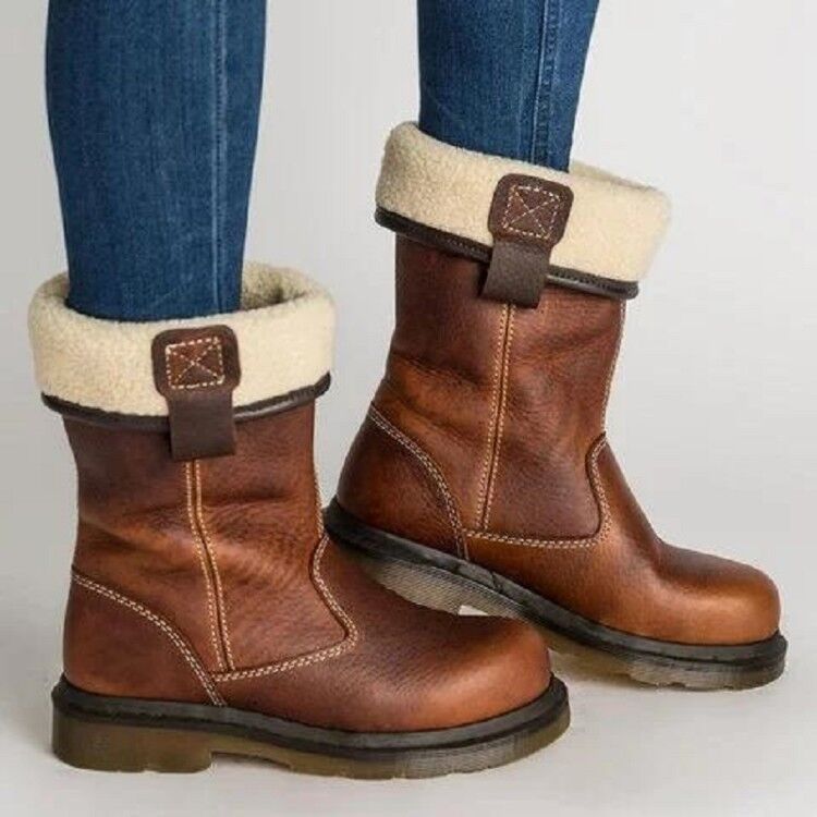 Women's Mid-Calf Boot – Pull-On Shaft, Round Toe, Lightweight Sole