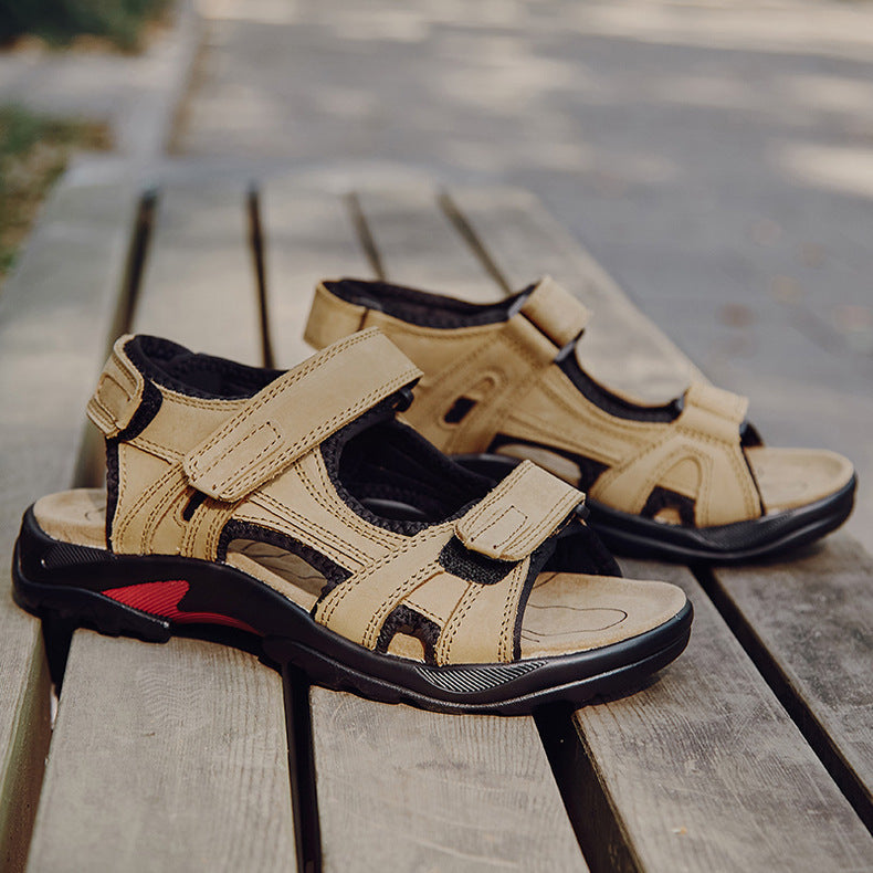 Men's Roman Sandals – Leather-Look Upper, Outdoor Style
