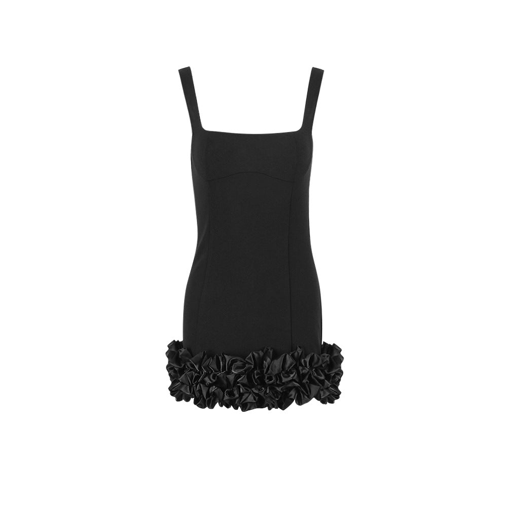 Women's Mini Dress with Square Neckline Camisole – Sleek Fitted Cut