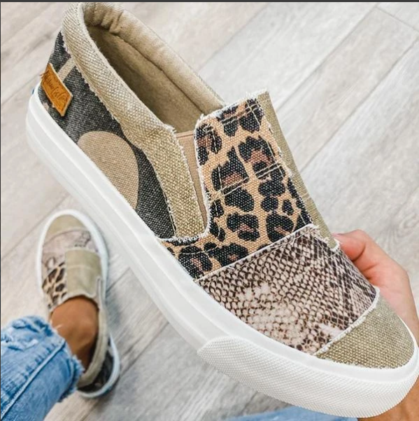 Women's Canvas Slip-On Sneakers – Flexible Upper, Easy to Slip On