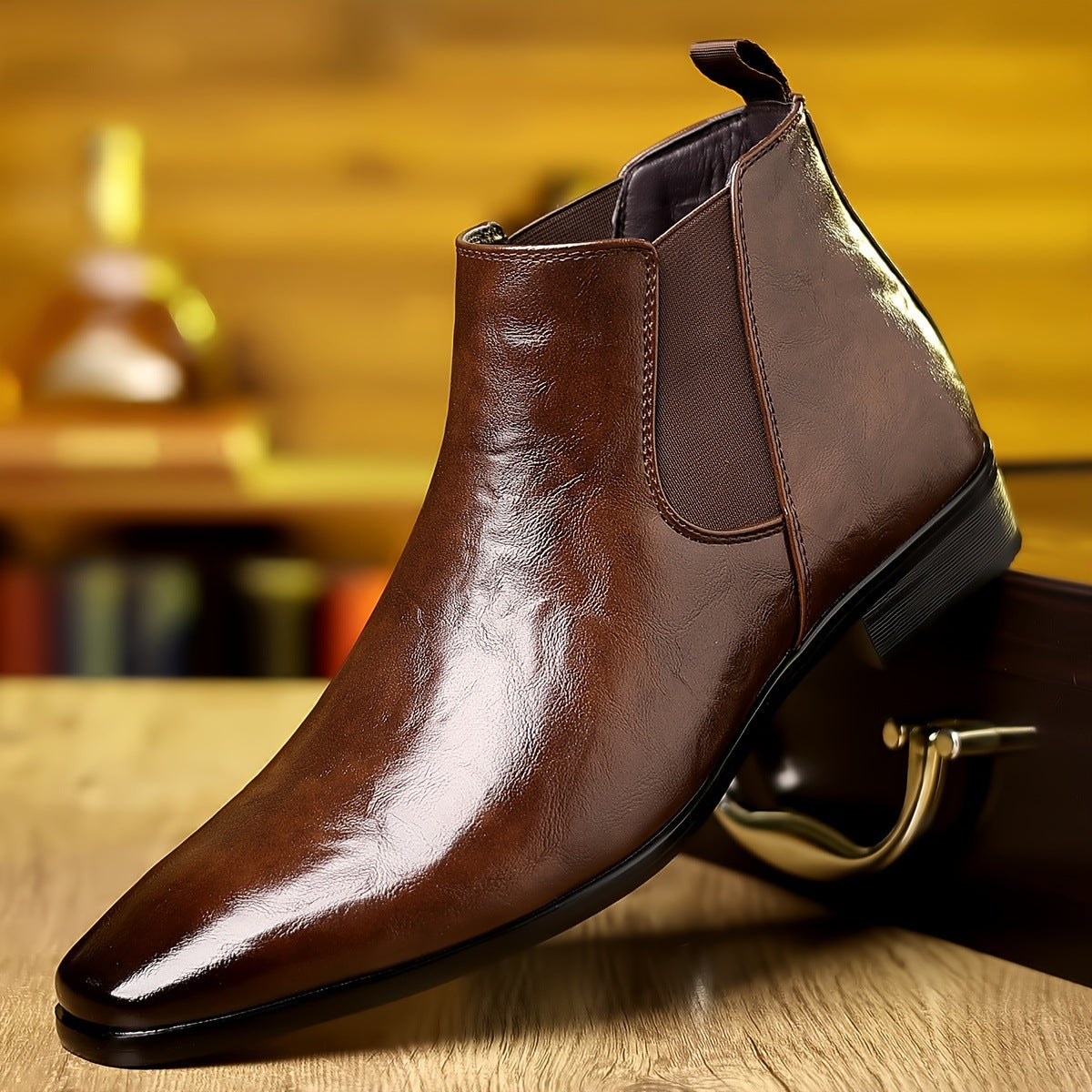 Men’s Chelsea Boot – High Shaft, Tapered Toe, Modern