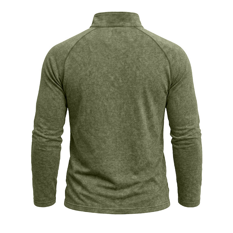Men's Cotton Sweatshirt – Slim Fit with a Retro Worn Effect
