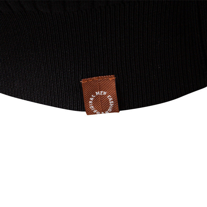 Men's Ribbed Henley-Neck Sweater – Relaxed Fitted Cut