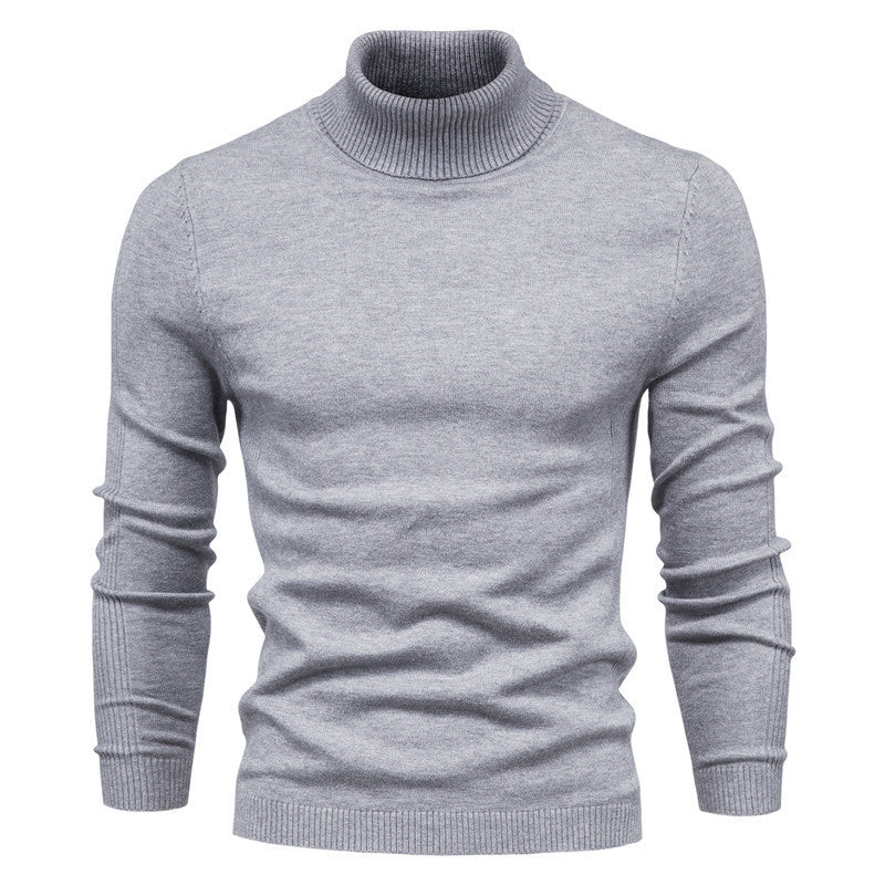 Men's Roll-Neck Sweater – Elegant Slim-Fit Knitwear
