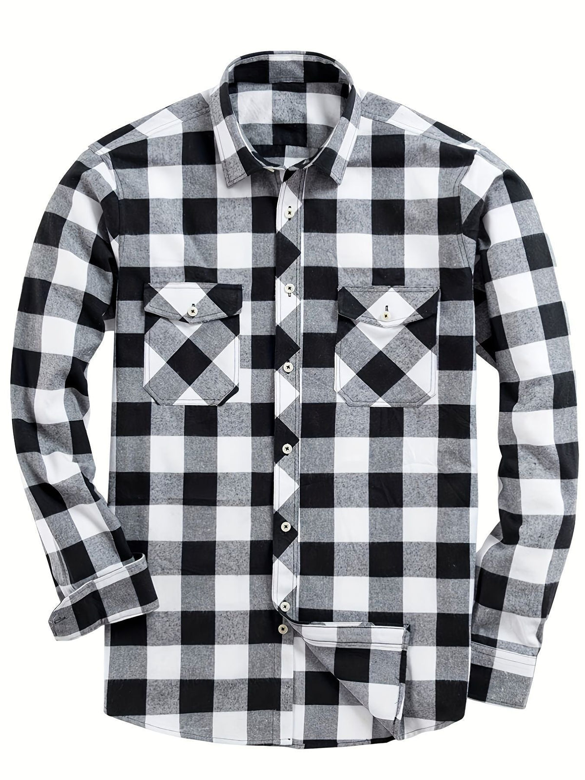 Men's Plaid Shirt – Long Sleeves, Relaxed Fit