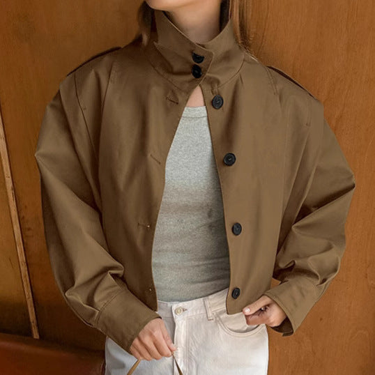 Men's Coat with Notched Lapel – Minimalist Single-breasted Cut
