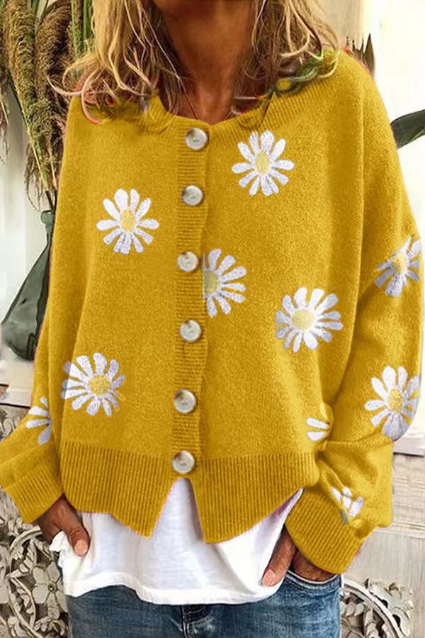 Women's Vest in Knit – Relaxed Silhouette, Printed Pattern