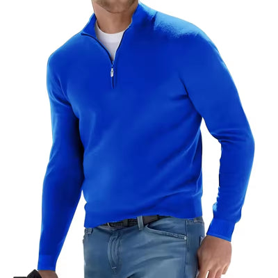 Men's Fine-Knit Sweater - Soft Knit, Smooth Finish
