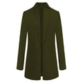 Women's Wool Coat with Stand Collar – Fitted Cardigan Cut