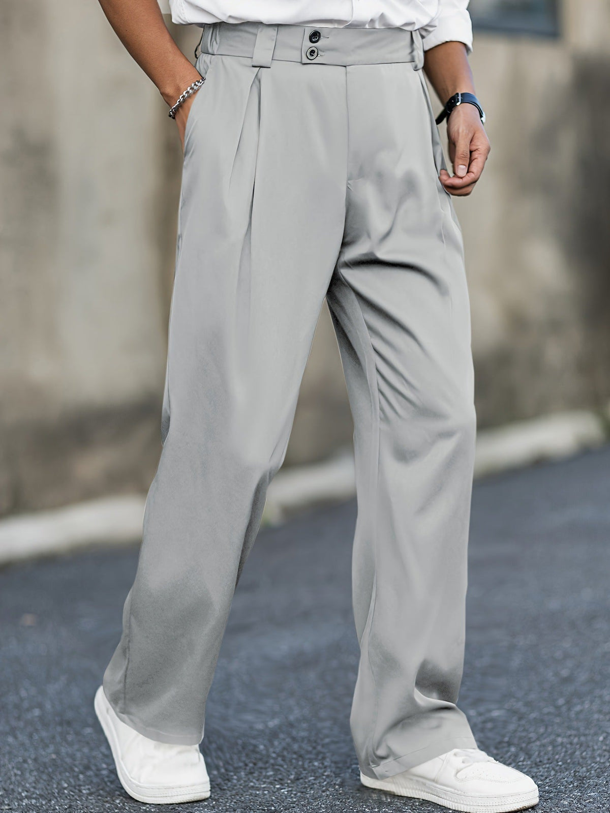 Men's Shorts - High Waist, Stretch Straight Fit