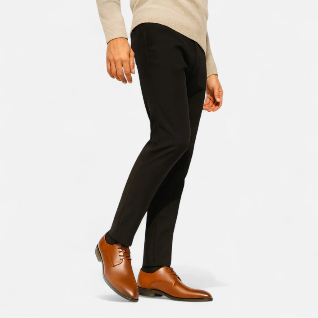 Men's Cowhide Leather Derby Shoes – Classic Laces and Comfort