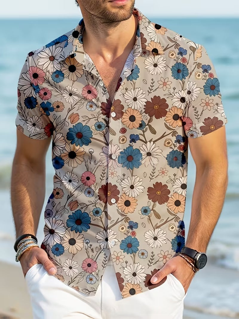 Men's Printed Summer Shirt – Modern Casual Fit
