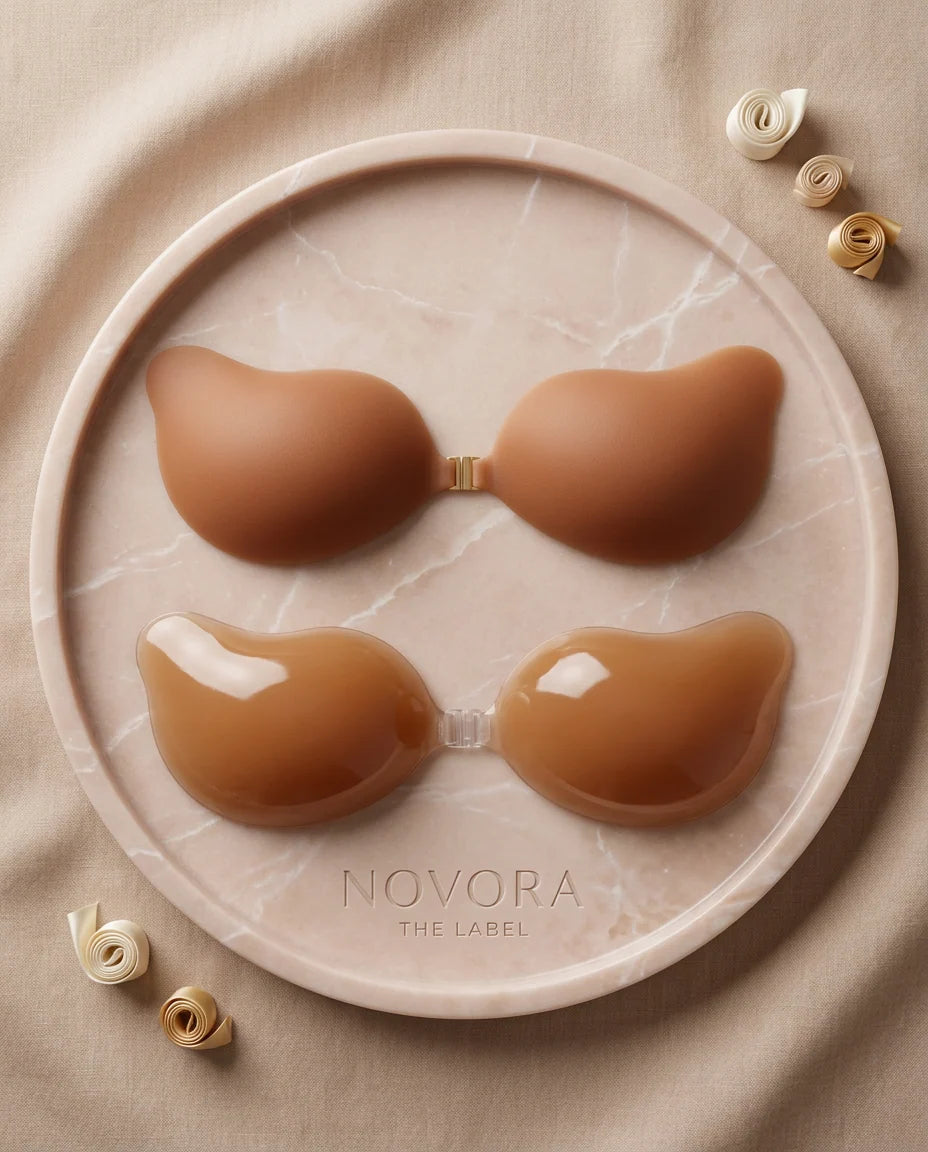 Invisible Silicone Adhesive Bras for Women - Open-Back Support