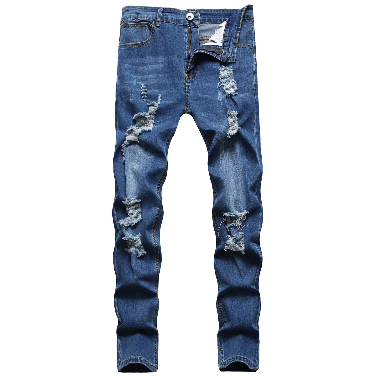 Men's Cotton Slim-Fit Jeans – Stretch Pencil Fit