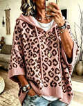 Women's Leopard Hooded Sweatshirt – Casual Knitwear