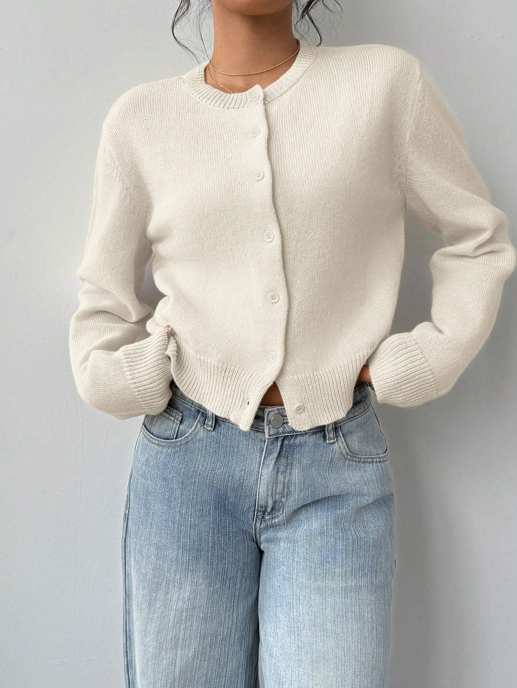 Women's Knit Cardigan – Slim Fit Short Cut