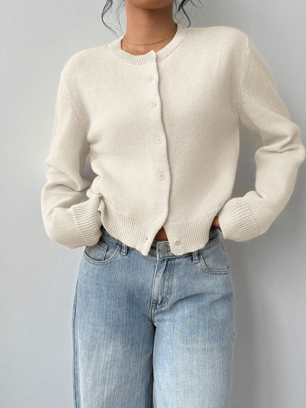 Women's Knit Cardigan – Slim Fit Short Cut