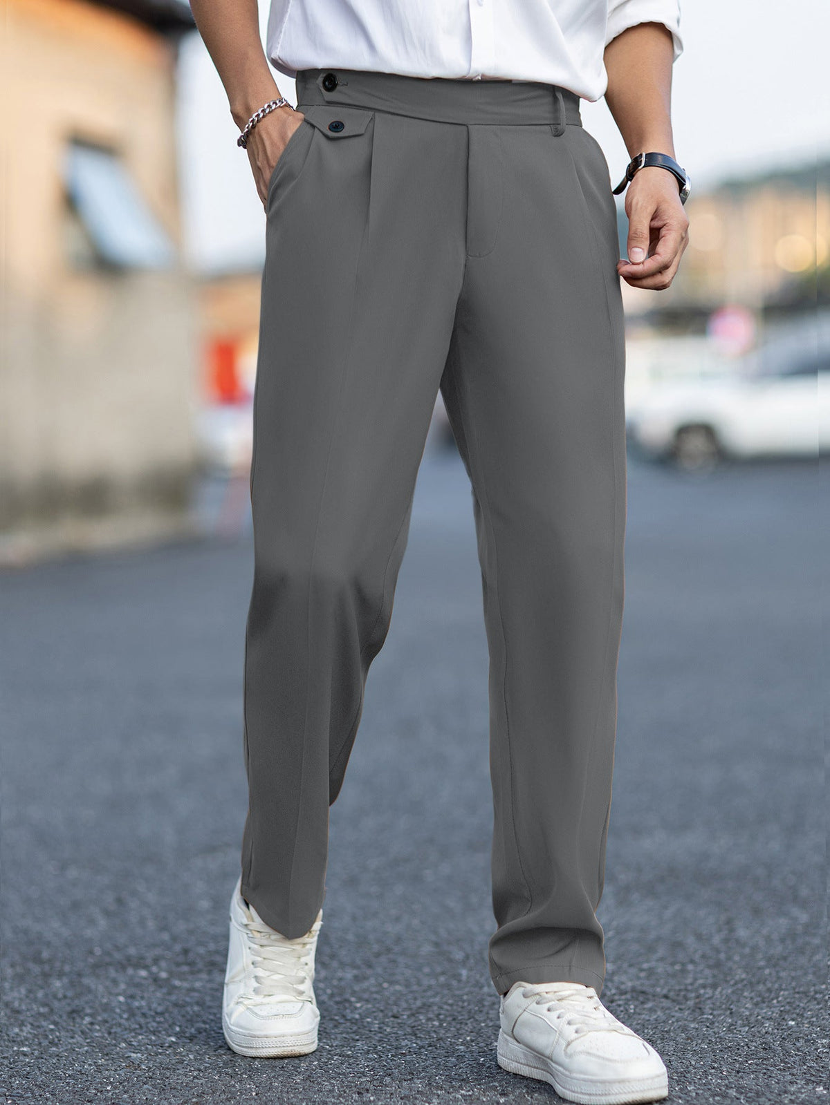 Men's Straight-Leg Trousers – Casual Style