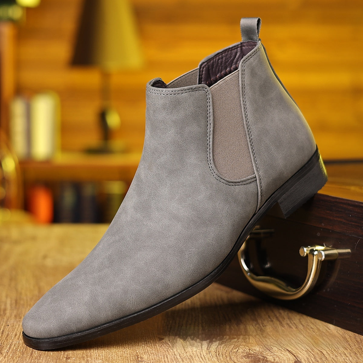 Men’s Chelsea Boots – Classic Low-Profile Square Heel