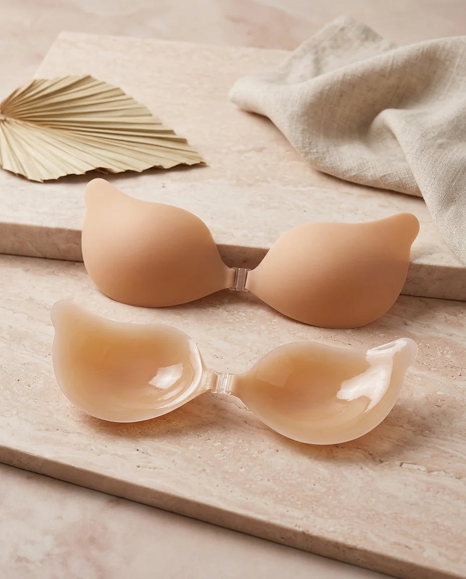 Invisible Silicone Adhesive Bras for Women - Open-Back Support