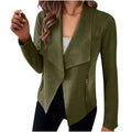 Women's Suede-Look Coat – Classic Long Silhouette