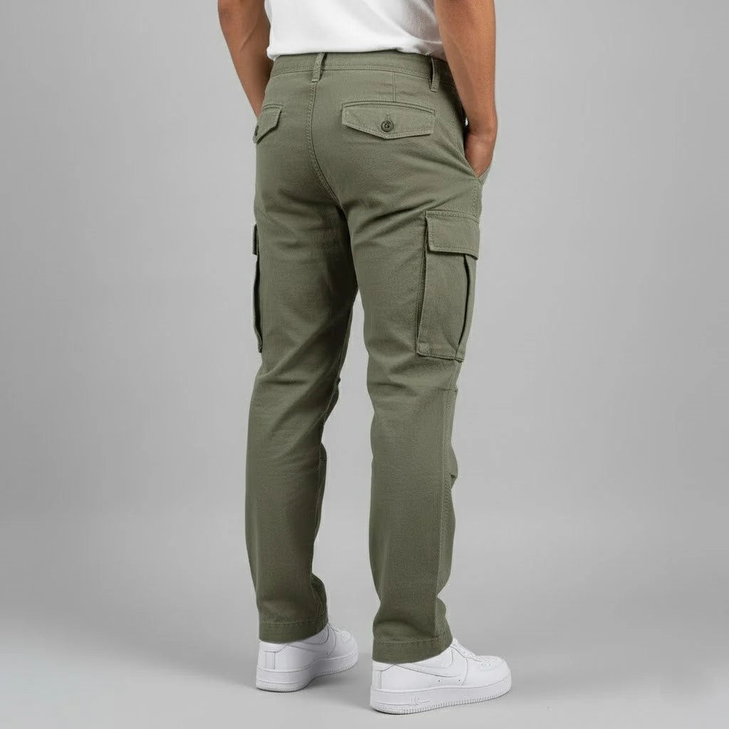 Men’s Cargo Trousers – Relaxed Fit, Drawstring Size, Multiple Pockets
