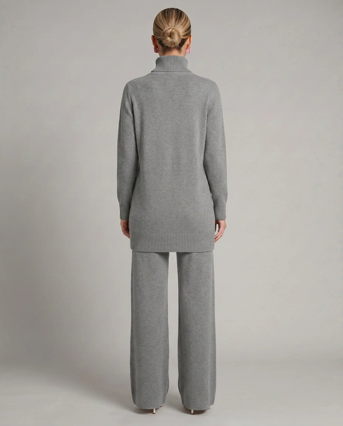 Women's Two-Piece Knit Set – Relaxed Fit, Wide Leg