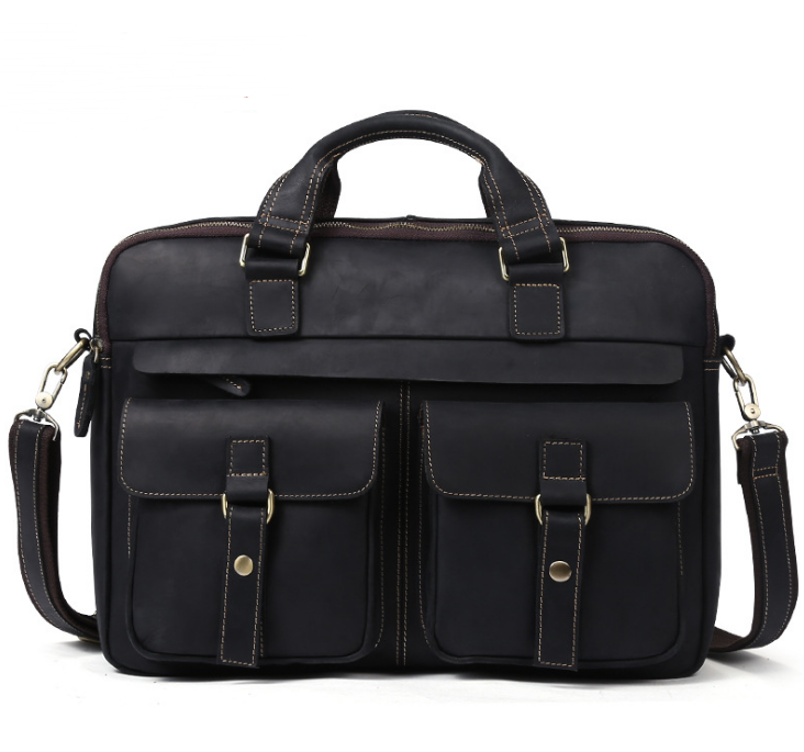 Men's Genuine Leather Handbag – Classic Business Document Holder