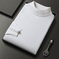 Men's Slim-Fit Knit Sweater – Thick Stand-Up Collar