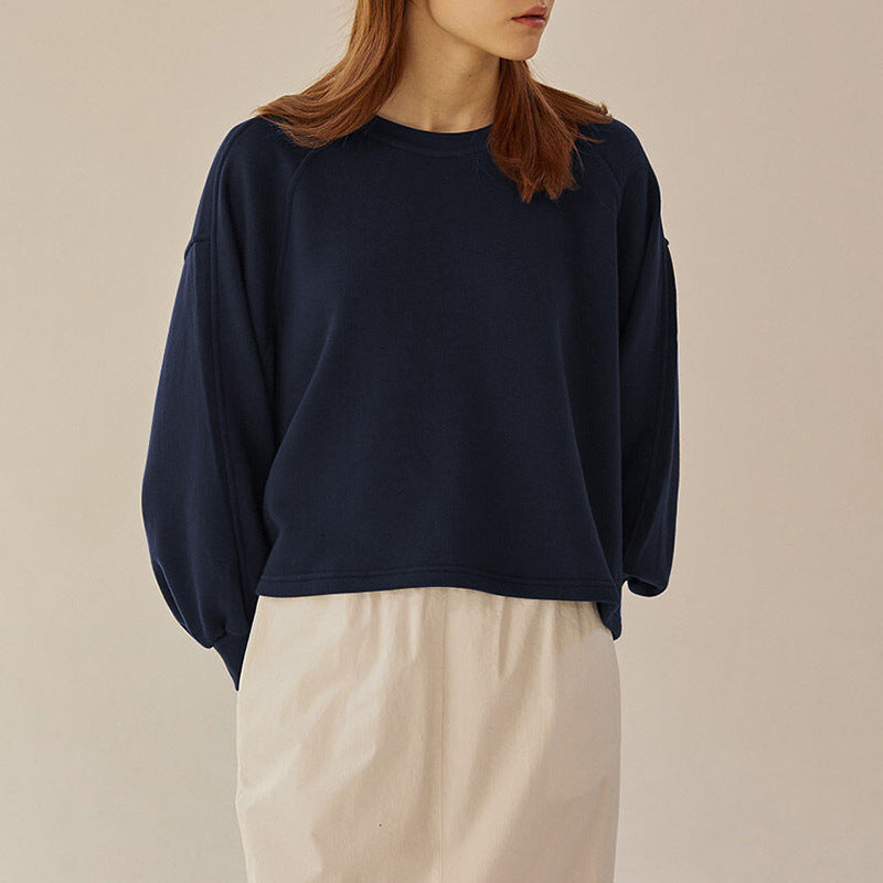 Women's Puff Sleeve Top – Casual Short Sleeve Knit